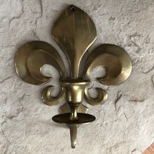 Brass wall sconce